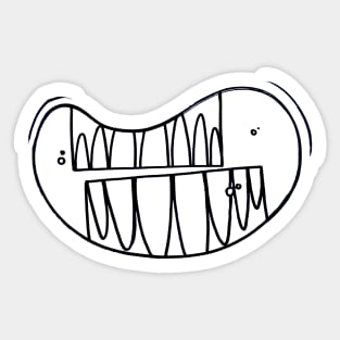 Hand-drawn mouth design Sticker